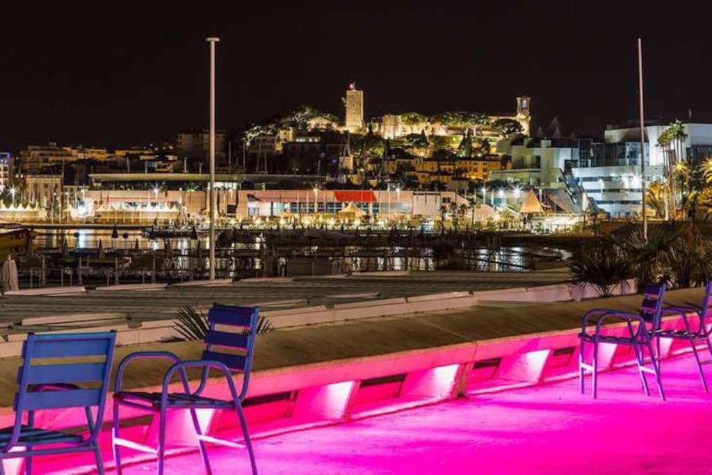 Cannes Palm Beach Parking, Clim, Wifi Plage 2' A Pieds Eksteriør billede