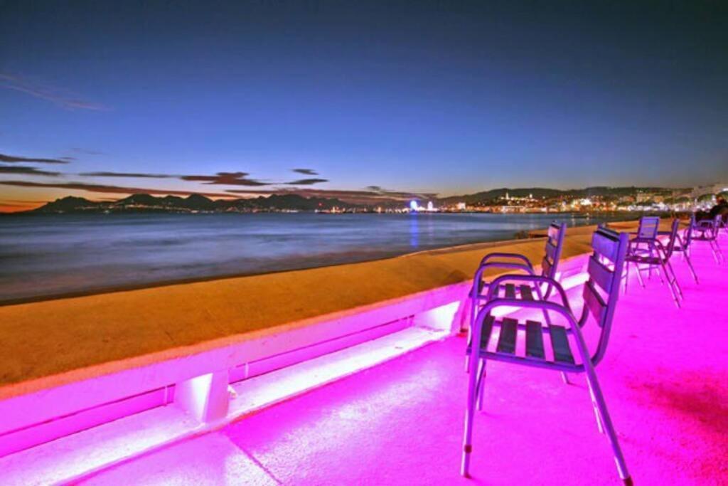 Cannes Palm Beach Parking, Clim, Wifi Plage 2' A Pieds Eksteriør billede