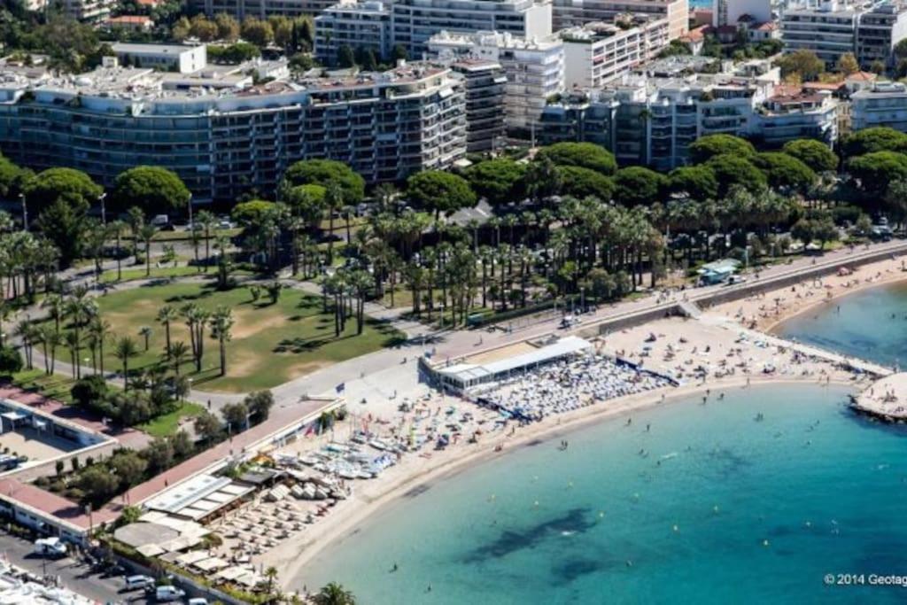 Cannes Palm Beach Parking, Clim, Wifi Plage 2' A Pieds Eksteriør billede