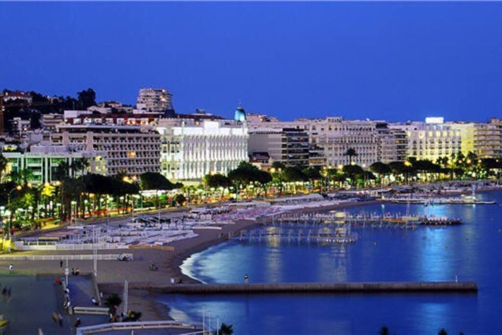 Cannes Palm Beach Parking, Clim, Wifi Plage 2' A Pieds Eksteriør billede